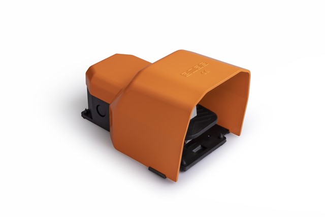 PDK Series Metal Protection 2*(1NO+1NC) Double Step Single Orange Plastic Foot Switch